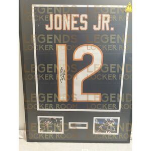 Framed Velus Jones Jr. Autographed Jersey (With Certificate of Authenticity)